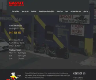 Gassit.com.au(Gassit Motorcycles Melbourne) Screenshot