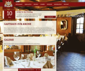 Gasthauskrone.de(Willkommen zum Gasthaus zur Krone Großheubach â Schmecken und Genießen) Screenshot