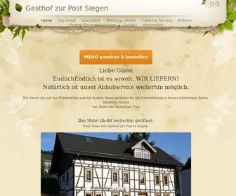 GasthofZurpostsiegen.com(Gasthof zur Post Siegen) Screenshot