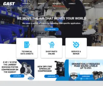 Gastmfg.com(Gast Manufacturing) Screenshot