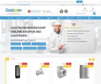 Gastparo.ch(Gastronomiebedarf jetzt online bestellen) Screenshot