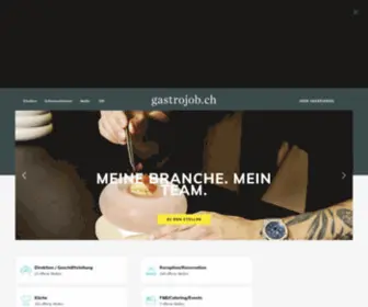 Gastrojob.ch(Die Stellenplattform für Hotellerie) Screenshot