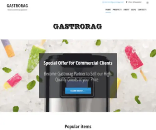 Gastrorag.com(Homepage) Screenshot