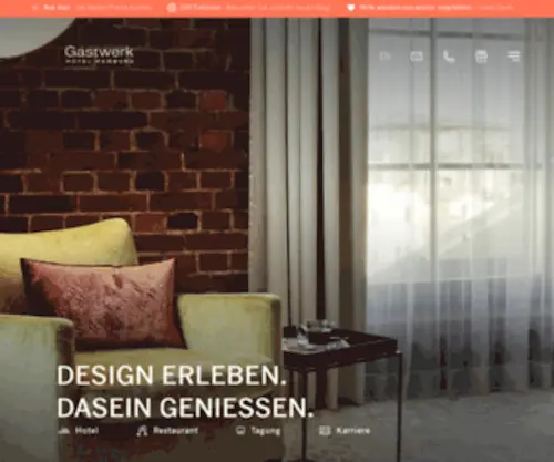 Gastwerk.com(Gastwerk Design Hotel Hamburg) Screenshot