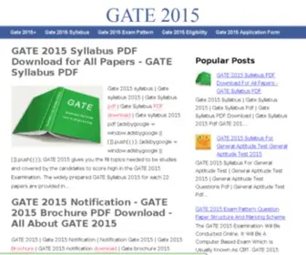 Gate-2015.in(GATE 2015) Screenshot