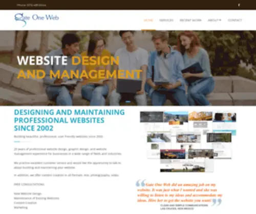 Gate1Webdesign.com(Professional Website Design since 2002) Screenshot