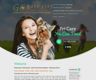 Gatecityvet.com(Greensboro Veterinarian) Screenshot