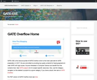 Gatecse.in(Gate cse is the resource portal of gate overflow which) Screenshot