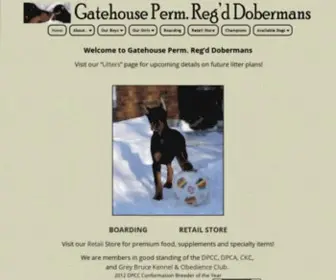 Gatehousedobermans.com(Dobermans, Ontario, Canada) Screenshot