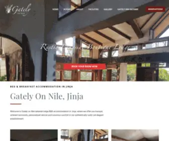 Gatelyonnile.com(Affordable bed and breakfast accommodation in Jinja at the source of the Nile. Gately on Nile) Screenshot