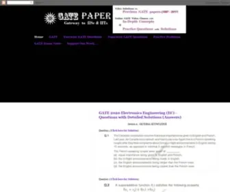 Gatepaper.in(GATEPrevious Solutions & Video Lectures for FREE) Screenshot