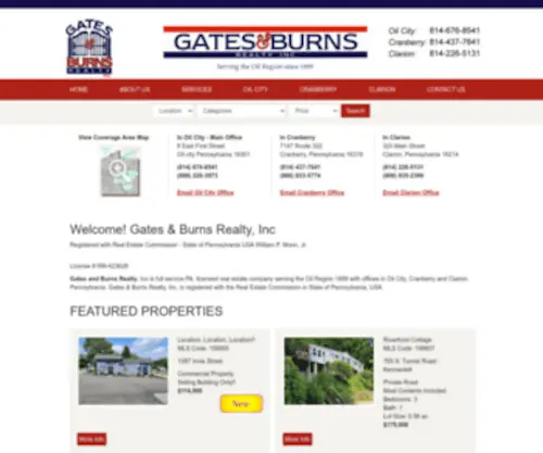 Gatesandburnsrealestate.com(GATES AND BURNS REALTY) Screenshot