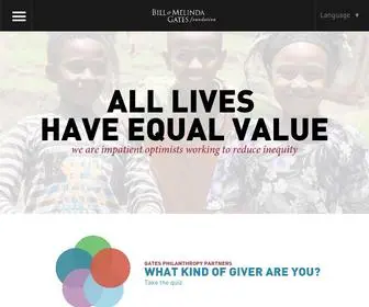 Gatesfoundation.org(Bill & Melinda Gates Foundation) Screenshot