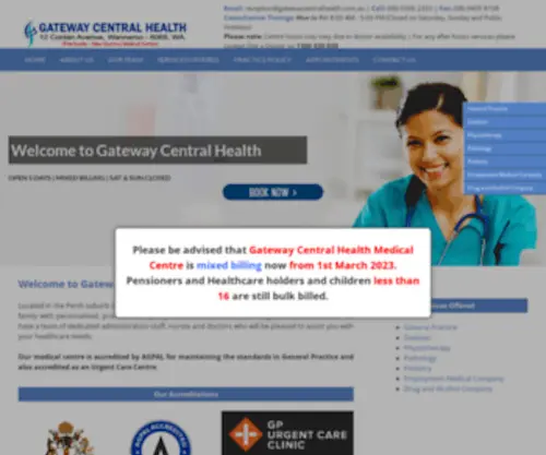 Gatewaycentralhealth.com.au(Gateway Central Health Medical Centre) Screenshot