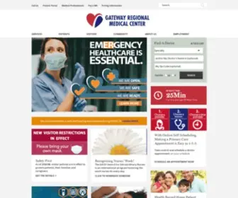 Gatewayregional.net(Gateway Regional Medical Center) Screenshot