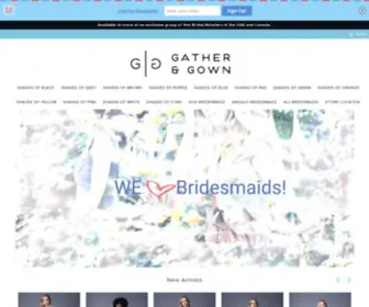 Gatherandgown.com(Three Curated Collections of Affordable Designer Bridesmaids Gowns) Screenshot