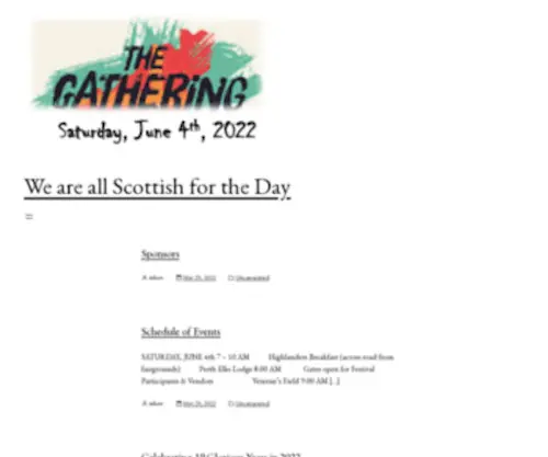 Gatheringofthescots.com(Gathering of the Scots) Screenshot