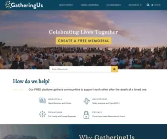 Gatheringus.com(Virtual Funerals & Online Memorials) Screenshot