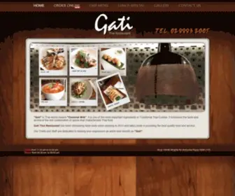 Gati.com.au(Gati Thai Restaurant) Screenshot