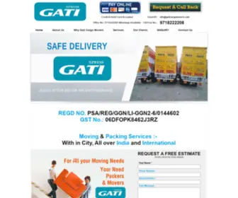 Gaticargomovers.com(Gati Cargo Movers) Screenshot