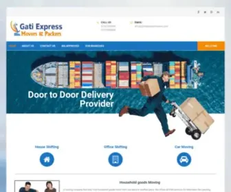 Gatiexpressmovers.com(Gati Express Movers and Packers) Screenshot