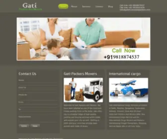 Gatimoversandpackers.com(Gati packers and movers India) Screenshot