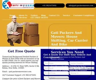 Gatimoverspackersncr.com(Gati Movers And Packers Delhi) Screenshot