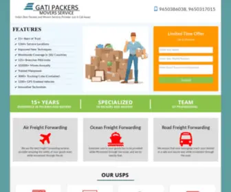 Gatipackersandmoversservice.com(Gati Packers And Movers) Screenshot