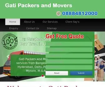 Gatipackersnmovers.com(Gati Packers and Movers Bangalore) Screenshot