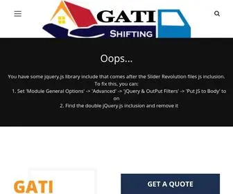 Gatishiftings.com(Gati Packers And Movers In Bangalore) Screenshot