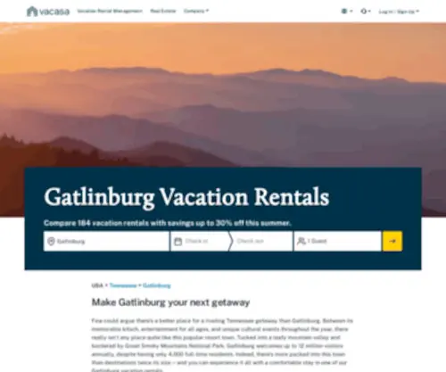 Gatlinburgcondos.com(Gatlinburg Cabins) Screenshot