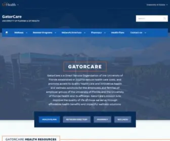 Gatorcare.org(GatorCare offers multiple health insurance plans to eligible employee groups associated with the University) Screenshot
