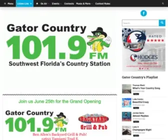 Gatorcountry1019.com(Gator Country 101.9 SWF's Country Station) Screenshot
