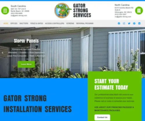 Gatorstronghurricaneshutters.com(Gator Strong Services) Screenshot