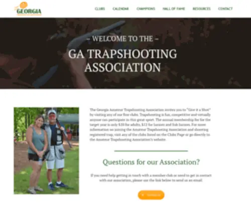 Gatrap.com(Georgia Amateur Trapshooting Association) Screenshot