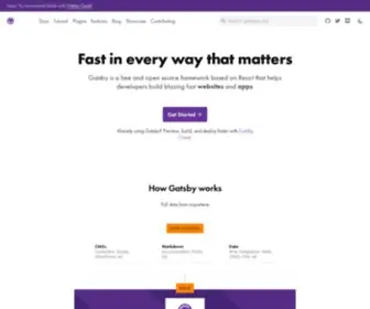 Gatsbyjs.org(Blazing fast modern site generator for React. Go beyond static sites) Screenshot