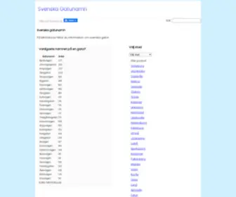 Gatunamn.nu(Gatunamn i Sverige) Screenshot