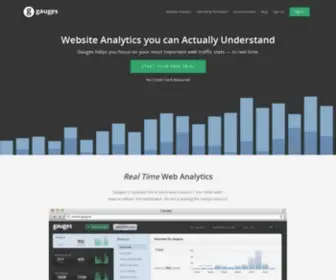 Gaug.es(Real Time Web Analytics & Marketing Attribution Tools) Screenshot