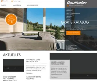 Gaulhofer.com(Fenster und Türen für Visionäre) Screenshot