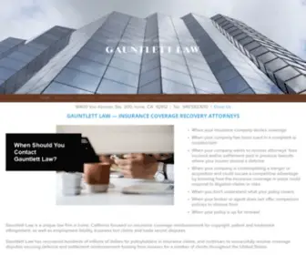 Gauntlettlaw.com(Insurance Coverage Recovery Attorneys) Screenshot