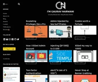 Gauravnarwani.com(I'm Gaurav Narwani) Screenshot