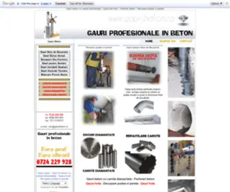 Gauribeton.ro(Perforari betoane) Screenshot
