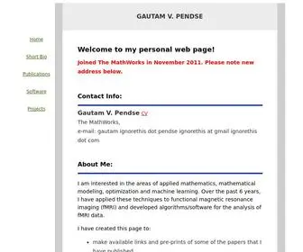 Gautampendse.com(gautampendse) Screenshot