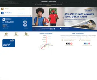 Gautrain.co.za(For people on the move) Screenshot