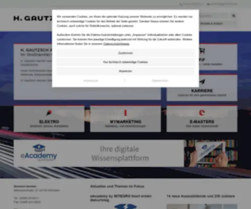 Gautzsch-AAchen.de(Elektrogroßhandel) Screenshot