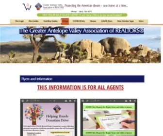 Gavar.org(Greater Antelope Valley Association of REALTORS) Screenshot