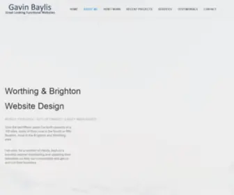 Gavinbaylis.com(Gavin Baylis experienced Brighton Worthing Website Designer Web Design) Screenshot