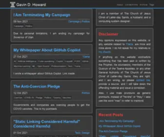Gavinhoward.com(Gavin D) Screenshot
