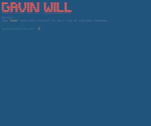 Gavinwill.me.uk(Terminal) Screenshot