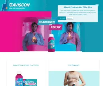 Gaviscon.co.uk(Fast acting heartburn and indigestion relief) Screenshot